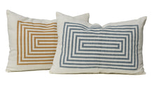 Load image into Gallery viewer, Forma Grey/Blue Lumbar Cushion Cover