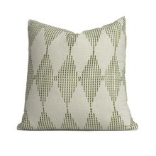 Load image into Gallery viewer, Olive hand block printed cotton cushion cover