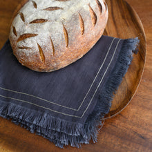 Load image into Gallery viewer, CHARCOAL FRINGED DINNER NAPKINS