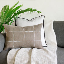 Load image into Gallery viewer, Jute Grid Lumbar Cushion
