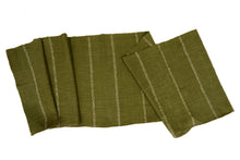 Load image into Gallery viewer, The Sage Harbour – Handwoven Cotton Bed Runner

